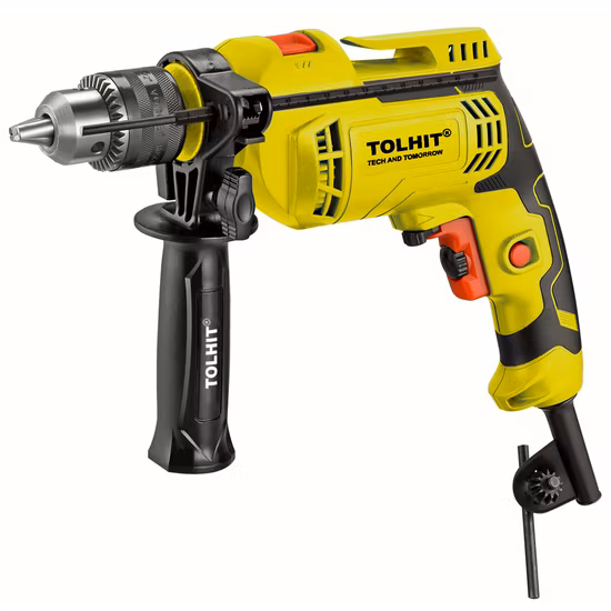 Tolhit Professionnel 450W Puissance 10mm 6mm 13mm Mini Main Bois Béton Acier Perçage Impact Marteau Rotatif Perceuse Machine Portable Industrielle Électrique Perceuse